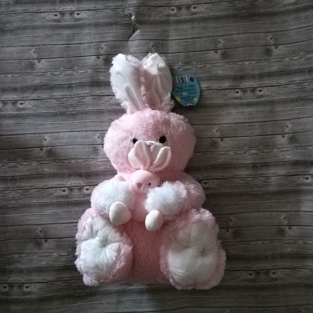 10/$40 *NWT* Ploofs Pink and White Plush Bunny Toy - Picture 1 of 2